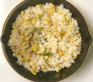 Recipe for egg rice