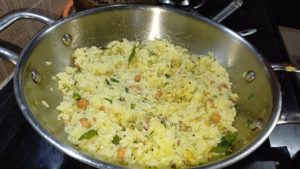 lemon rice in temple style